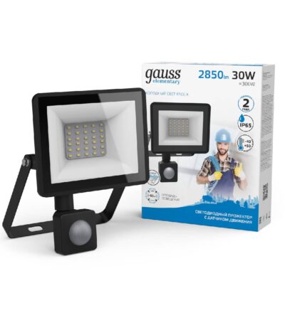 Прожектор светодиодный Gauss Elementary 30W 6500К 628511330