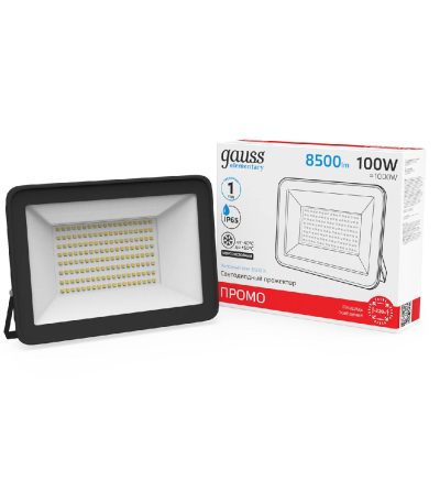Прожектор светодиодный Gauss Elementary Промо 100W 6500К 613100100P