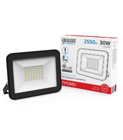 Прожектор светодиодный Gauss Elementary Промо 30W 6500К 613100330P
