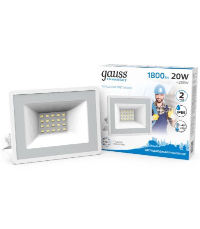 Прожектор светодиодный Gauss Slim 20W 6500К 613120320