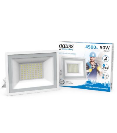 Прожектор светодиодный Gauss Slim 50W 6500К 613120350