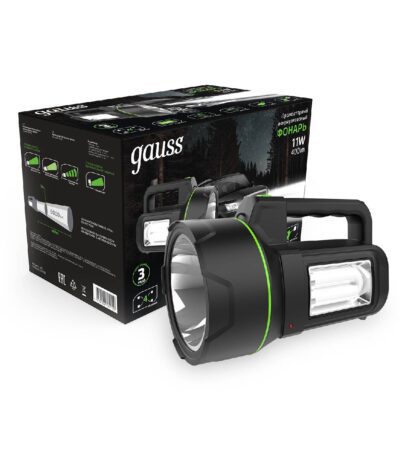 Прожекторный светодиодный фонарь Gauss аккумуляторный 205х140 400 лм GF602