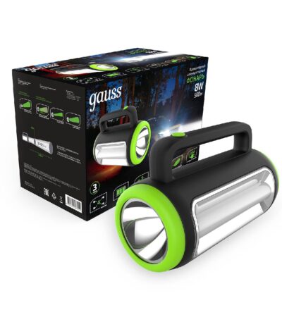 Прожекторный светодиодный фонарь Gauss аккумуляторный 219х143 500 лм GF603