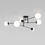 Потолочная люстра Eurosvet Netz 30181/6 черный Smart a062214