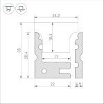 Профиль Arlight ARH-FLOOR27-H28-2000 ANOD 038356