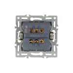 Механизм выключателя одноклавишный перекрестный  Arlight SWT-MKX1-PL-BK (250V, 16A) 043719