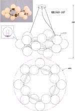 Подвесная люстра MyFar Aerton MR1940-16P