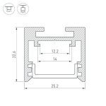 Профиль Arlight SL-LINE-2522-2500 WHITE 043110