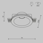 Встраиваемый светильник Maytoni Technical Downlight Gyps Modern DL002-1-01-W-1