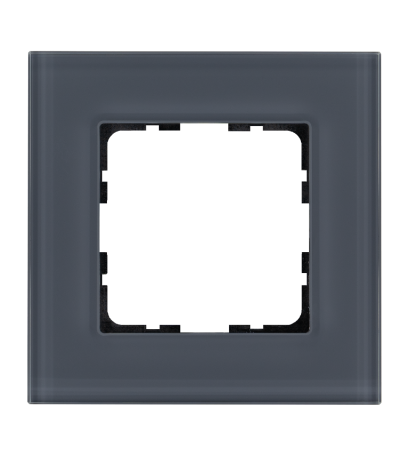 Рамка 1-постовая, стекло Маренго Jasmart G-Glass G1001GC