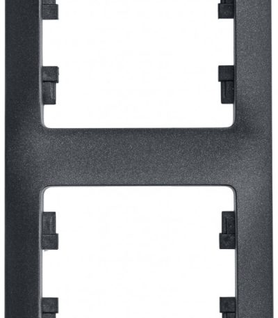 Рамка 2-ая вертикальная Systeme Electric Glossa Антрацит GSL000706