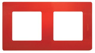 Рамка 2-постовая Legrand Etika красная 672532