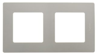 Рамка 2-постовая Legrand Etika светлая галька 672522