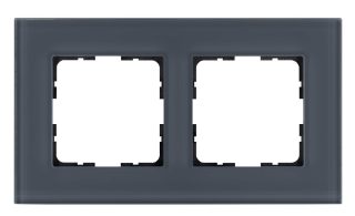 Рамка 2-постовая, стекло Маренго Jasmart G-Glass G1002GC
