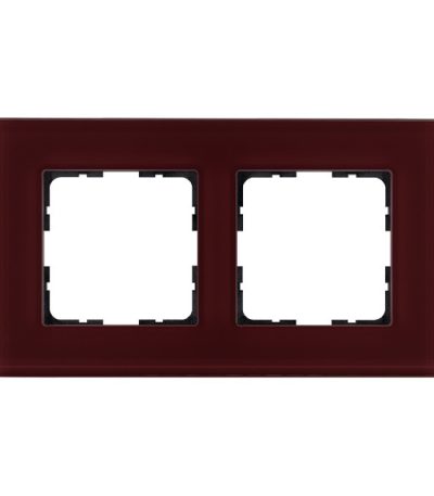 Рамка 2-постовая стекло цвет Гранатовый Jasmart G1002GH