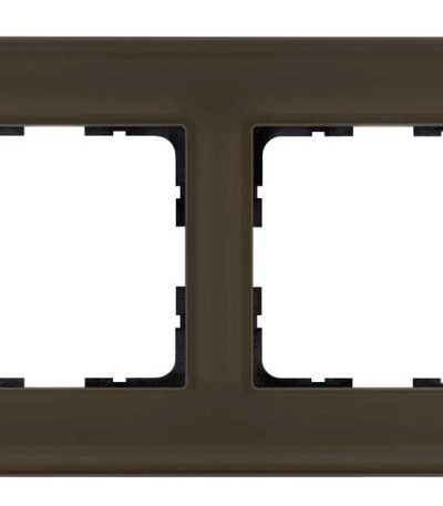 Рамка 2-постовая стекло цвет Каперсовый Jasmart G1002GT