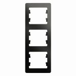 Рамка 3-ая вертикальная Systeme Electric Glossa Антрацит GSL000707