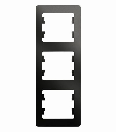 Рамка 3-ая вертикальная Systeme Electric Glossa Антрацит GSL000707
