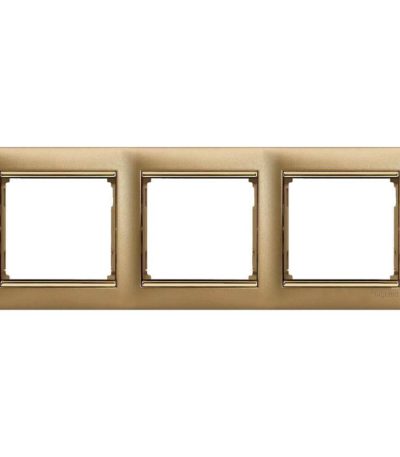 Рамка 3-постовая Legrand Valena матовое золото 770303