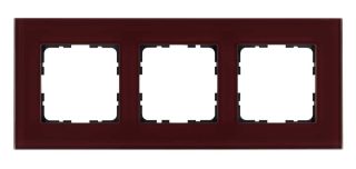 Рамка 3-постовая стекло цвет Гранатовый Jasmart G1003GH