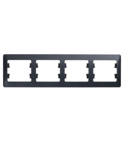 Рамка 4-ая горизонтальная Systeme Electric Glossa Антрацит GSL000704