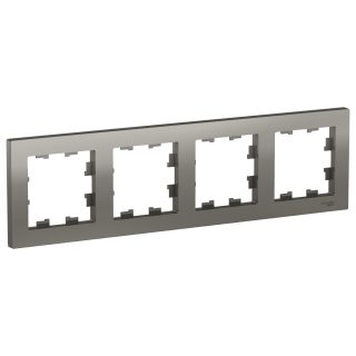 Рамка 4-ая, универсальная Systeme Electric AtlasDesign Сталь ATN000904