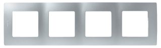 Рамка 4-постовая Legrand Etika алюминий 672554