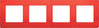 Рамка 4-постовая Legrand Etika красная 672534