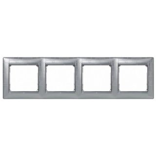 Рамка 4-постовая Legrand Valena алюминий модерн 770344