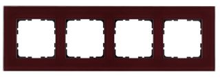 Рамка 4-постовая стекло цвет Гранатовый Jasmart G1004GH