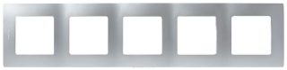 Рамка 5-постовая Legrand Etika алюминий 672555