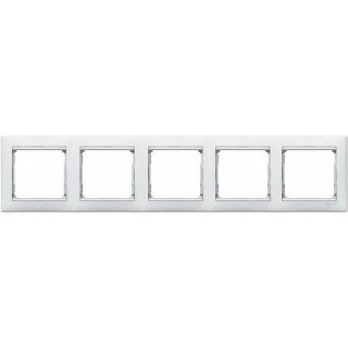 Рамка 5-постовая Legrand Valena белая 774455