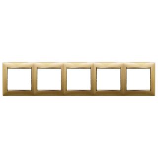 Рамка 5-постовая Legrand Valena матовое золото 770305