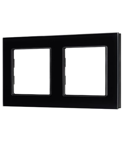 Рамка двухместная Arlight FRM-GLARE-GS-2-BK 043797