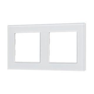 Рамка двухместная Arlight FRM-GLARE-GS-2-WH 043796