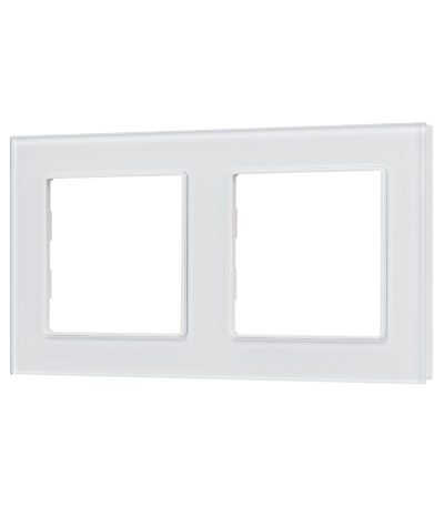 Рамка двухместная Arlight FRM-GLARE-GS-2-WH 043796