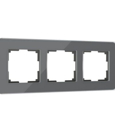 Рамка из стекла на 3 поста Werkel Elite графит 4690389180774 W0032440