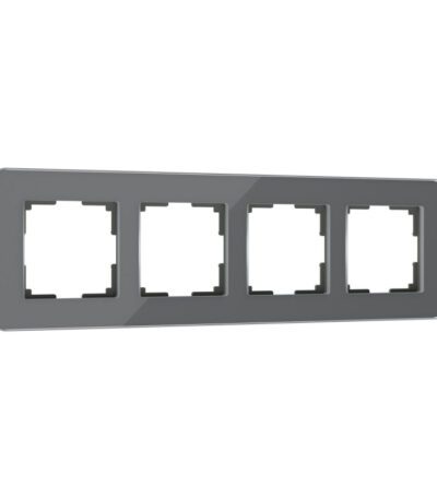 Рамка из стекла на 4 поста Werkel Elite графит 4690389180804 W0042440