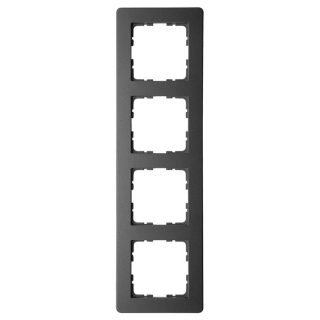 Рамка Jasmart G-Flex 4-постовая черный матовый (soft touch) поликарбонат G1104PB