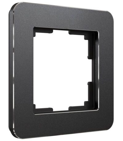 Рамка на 1 пост Werkel Platinum черный алюминий 4690389184420 W0012608