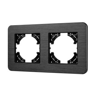 Рамка на 2 поста алюминиевая Arlight FRM-AKIRY-AL-2-BK 049725