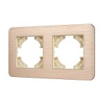 Рамка на 2 поста алюминиевая Arlight FRM-AKIRY-AL-2-GD 049726