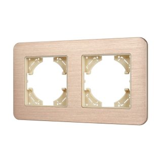 Рамка на 2 поста алюминиевая Arlight FRM-AKIRY-AL-2-GD 049726