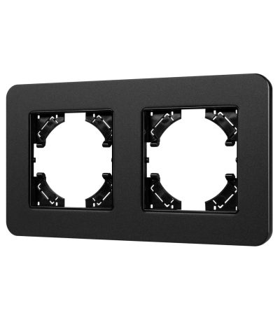 Рамка на 2 поста алюминиевая Arlight FRM-AKIRY-SFAL-2-BK 049738