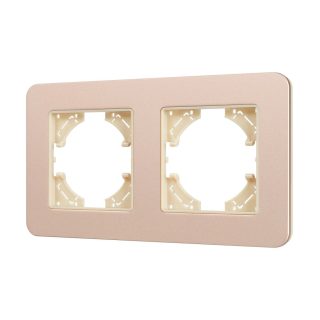 Рамка на 2 поста алюминиевая Arlight FRM-AKIRY-SFAL-2-GD 049739