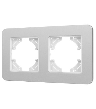 Рамка на 2 поста алюминиевая Arlight FRM-AKIRY-SFAL-2-SR 049737