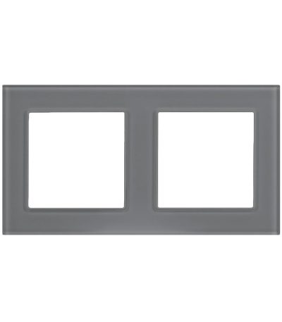 Рамка на 2 поста Arlight FRM-GLARE-GS-2-GR 043798