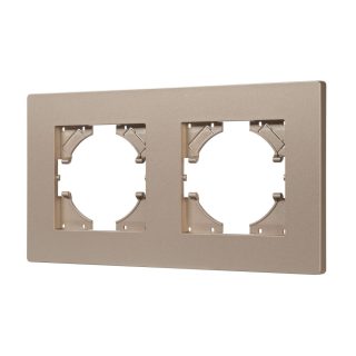 Рамка на 2 поста пластиковая Arlight FRM-PERIO-PL-2-GD 049753