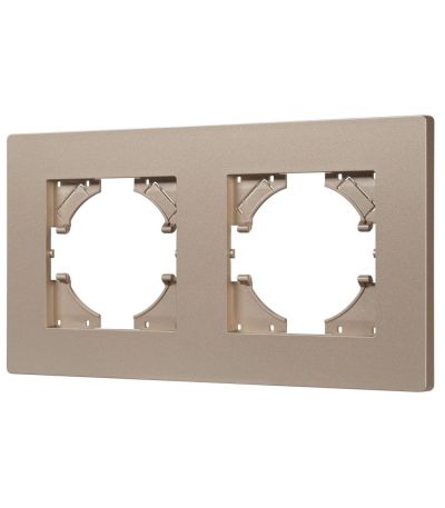 Рамка на 2 поста пластиковая Arlight FRM-PERIO-PL-2-GD 049753