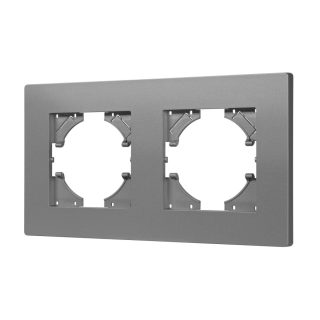 Рамка на 2 поста пластиковая Arlight FRM-PERIO-PL-2-GR 049752